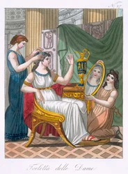 Die Toilette einer Dame, Illustration aus 